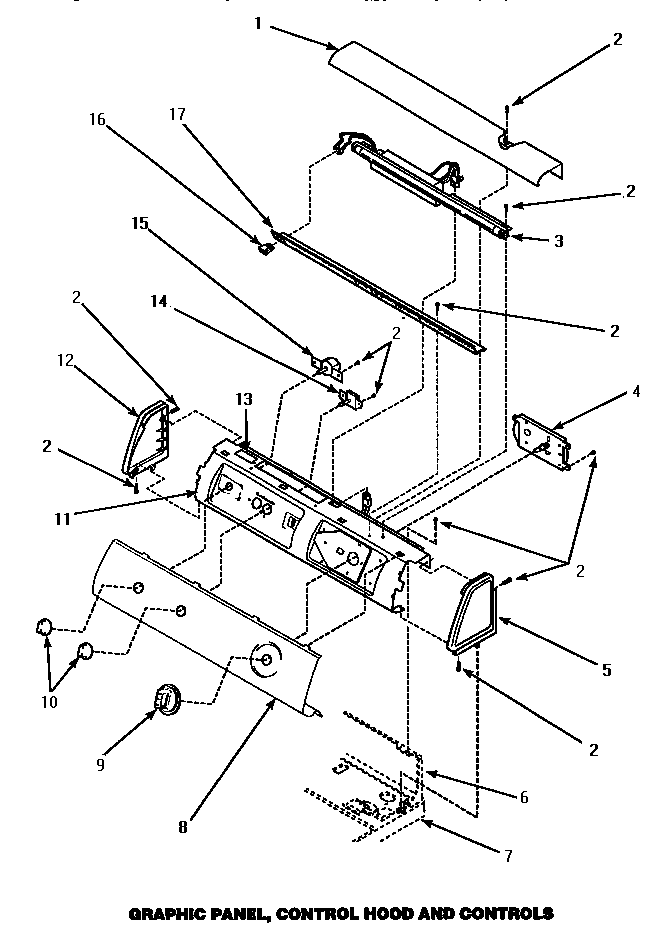 Graphic panel, control hood & controls