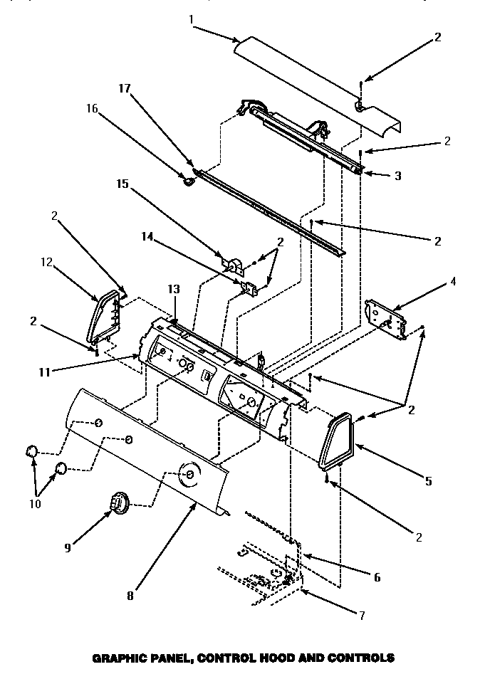 Graphic panel, control hood & controls