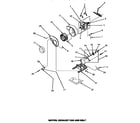 Amana LE4907L/P1163713WL motor, exhaust fan & belt (le4807l/p1163706wl) (le4807w/p1163705ww) (le4907l/p1163713wl) (le4907w/p1163712ww) (le9107w/p1163701ww) (le9207w/p1163710ww) diagram