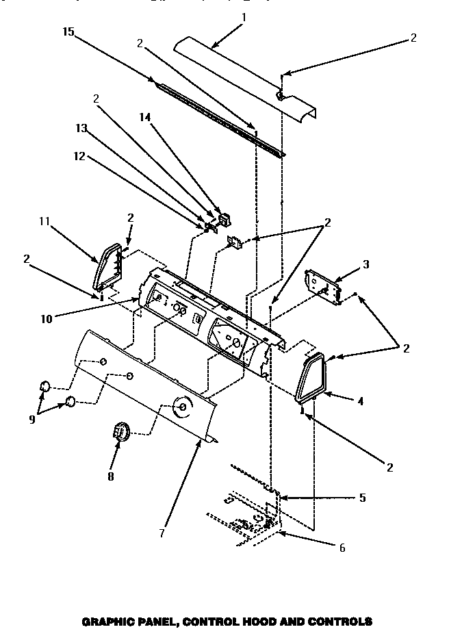 Graphic panel, control hood & controls (ce4307l/p1163514wl) (ce4307w/p1163513ww)