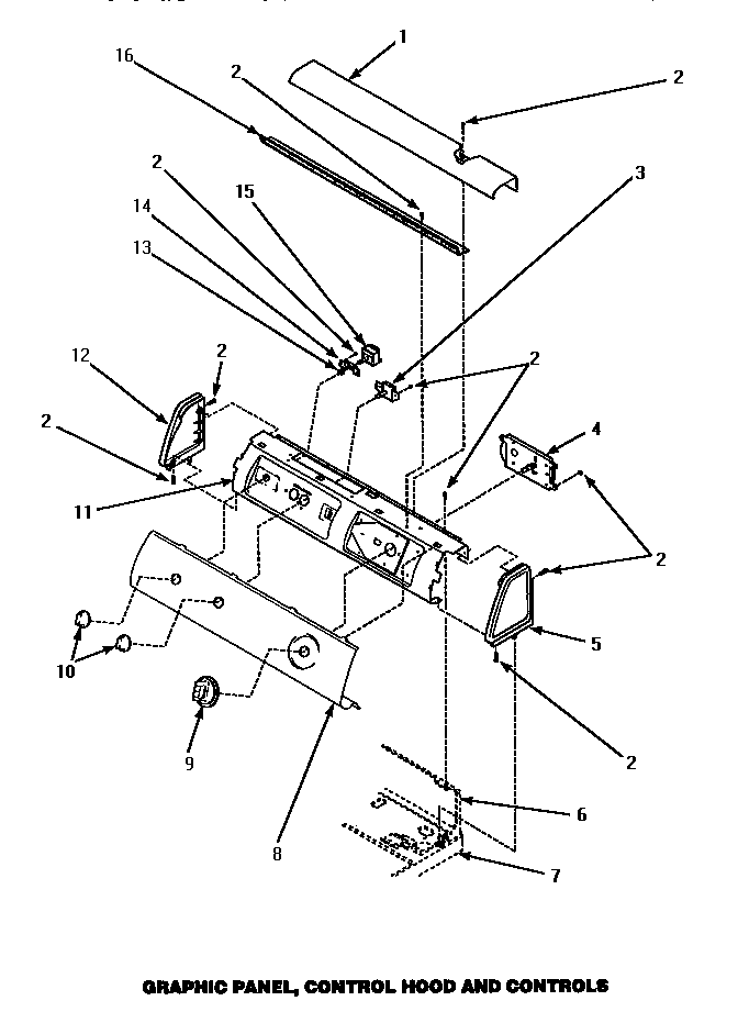 Graphic panel, control hood & controls (ce8407w/pce8407w) (ce8427w/pce8427w)