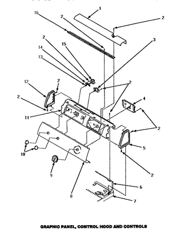 Graphic panel, control hood & controls (ce8407w/pce8407w) (ce8427w/pce8427w)