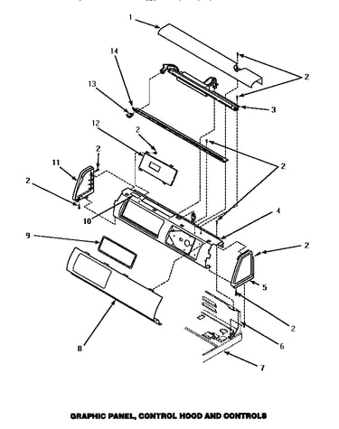 Graphic panel, control hood & controls (ce9107w/p1163709ww) (ce9207w/pce9207w)