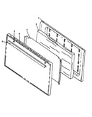Oven door assembly (ehn3302w/p1142454nw) (ehn3402w,l/p1142420nw,l) (ehn3402w,l/p1142477nw,l) (ehn3412l/p1142499nl) (ehn3412w/p1142499nw)
