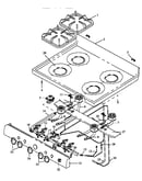 Oven top burner assembly (snk26aa/p1142397nw,l) (snk26aa/p1143089nw,l) (snk26cb/p1142722nw,l) (snk26cb/p1143090nw,l) (snp26aa/p1142396nw,l) (snp26aa/p1143092nw,l) (snp26cb/p1142398nw,l) (snp26cb/p1143093nw,l) (snp26zz/p1142395nw) (snp26zz/p1143094nw)