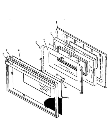 Oven door assembly (snk26cb/p1142722nw,l) (snk26cb/p1143090nw,l) (snk26fs/p1142399nw,l) (snk26fs/p1143091nw,l) (snp26cb/p1142398nw,l) (snp26cb/p1143093nw,l)