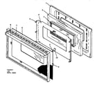 Amana SNE26ZZ/P1142455N oven door assembly (sne26cb/p1142425n) (sne26cb/p1142497n) diagram