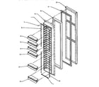 Amana SG19SW-P1193701WW freezer door (sg19sl/p1193701wl) (sg19sw/p1193701ww) diagram