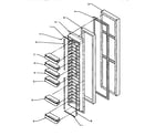 Amana SG19SL-P1193701WL freezer door (ss21sl/p1193801wl) (ss21sw/p1193801ww) diagram