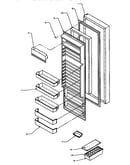 Refrigerator door (ss21sl/p1193801wl) (ss21sw/p1193801ww)