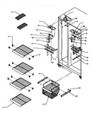 Freezer shelving and refrigerator light
