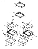 Refrigerator shelving and drawers (ss21sl/p1193801wl) (ss21sw/p1193801ww)