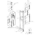 Amana SRD27S4E-P1190303WE freezer door hinge/trim diagram