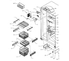 Amana SRD22S5E-P1190301WE freezer shelving & ref light diagram
