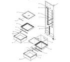 Amana SRD27S4W-P1190303WW shelving and drawers (refrigerator) diagram