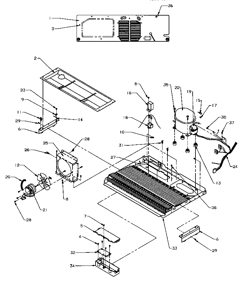 MACHINE COMPARTMENT (SRD22S5E/P1190301WE) (SRD22S5L/P1190301WL) (SRD22S5W/P1190301WW) (SRD25S5E/P1190302WE) (SRD25S5L/P1190302WL) (SRD25S5W/P1190302WW) (SRD27S4E/P1190303WE) (SRD27S4L/P1190303WL) (SRD27S4W/P1190303WW)