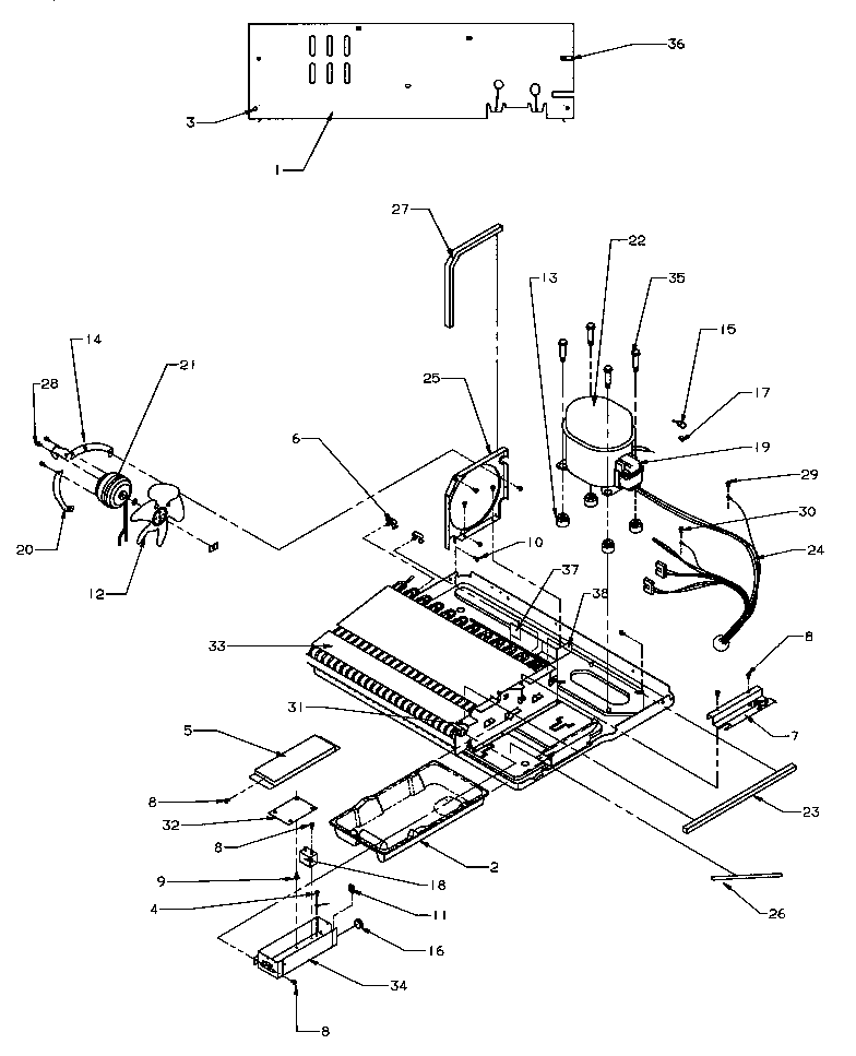 MACHINE COMPARTMENT (SRD20S4E/P1190801WE) (SRD20S4L/P1190801WL) (SRD20S4W/P1190801WW)