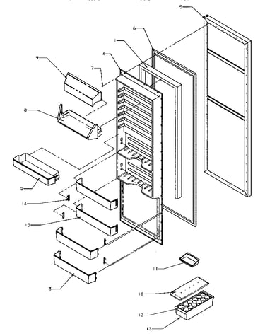 Refrigerator door