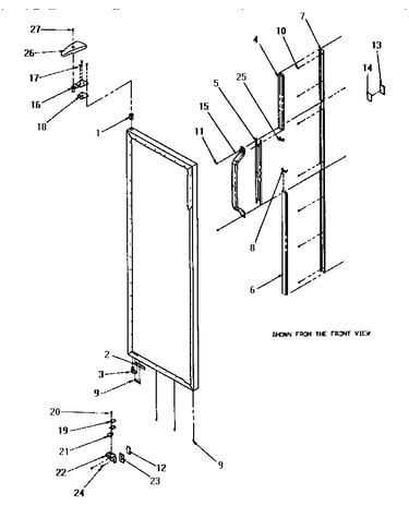 Door hinge & trim (ref)