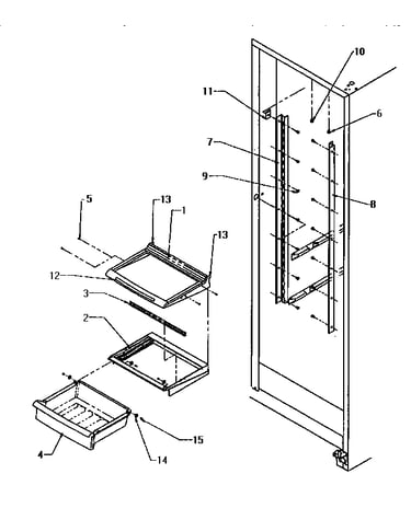 Shelving & drawers (ref)