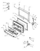 Freezer door assembly (tx22s3e/p1196001we) (tx22s3l/p1196001wl) (tx22s3w/p1196001ww)