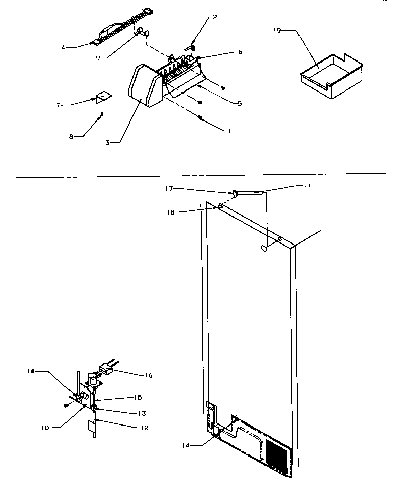 Factory ice maker (tri22s4e/p1196301we) (tri22s4l/p1196301wl) (tri22s4w/p1196301ww)