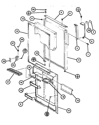 Refrigerator door