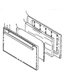 Oven door assembly (rln330uw/p1142955nw) (rln340ul/p1142956nl) (rln340ul/p1143121nl) (rln340uw/p1142956nw) (rln340uw/p1143121nw) (rln340vl/p1142957nl) (rln340vw/p1142957nw) (rln345ul/p1142958nl) (rln345uw/p1142958nw)