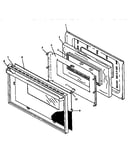 Oven door assembly (rln347ul/p1142959nl) (rln347uw/p1142959nw) (rln362ul/p1142960nl) (rln362uw/p1142960nw)