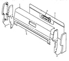 Caloric RLN340UW/P1143121NW backguard assembly diagram