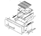 Caloric RLN345UW/P1142958NW broiler drawer assembly diagram