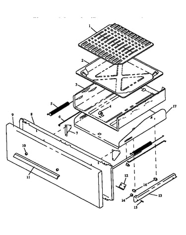 Broiler drawer assembly