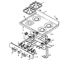 Caloric RMN383UW/P1142968NW oven top burner assembly (rln370ul/p1143110nl) (rln370uw/p1143110nw) (rln380uk/p1143111nk) (rln380ul/p1143111nl) (rln380uw/p1143111nw) (rln380uww/p1143111nww) (rln381ul/p1142962nl) (rln381ul/p1143129nl) (rln381uw/p1142962nw) (rln381uw/p1143129nw) (rln381u diagram
