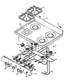 Oven top burner assembly (rln370ul/p1143110nl) (rln370uw/p1143110nw) (rln380uk/p1143111nk) (rln380ul/p1143111nl) (rln380uw/p1143111nw) (rln380uww/p1143111nww) (rln381ul/p1142962nl) (rln381ul/p1143129nl) (rln381uw/p1142962nw) (rln381uw/p1143129nw) (rln381u