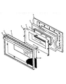 Oven door assembly (rln367ul/p1142961nl) (rln367uw/p1142961nw) (rln370ul/p1143110nl) (rln370uw/p1143110nw) (rln380uk/p1143111nk) (rln380ul/p1143111nl) (rln380uw/p1143111nw) (rln380uww/p1143111nww) (rln381ul/p1142962nl) (rln381ul/p1143129nl) (rln381uw/p114