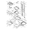 Amana SRDE27S3E-P1190601WE shelving and drawers (ref) diagram