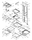 Shelving and drawers (ref)