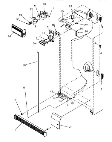Controls and cabinet (ref/frz)