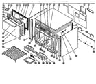 Amana UJW1040.A cabinet assembly diagram