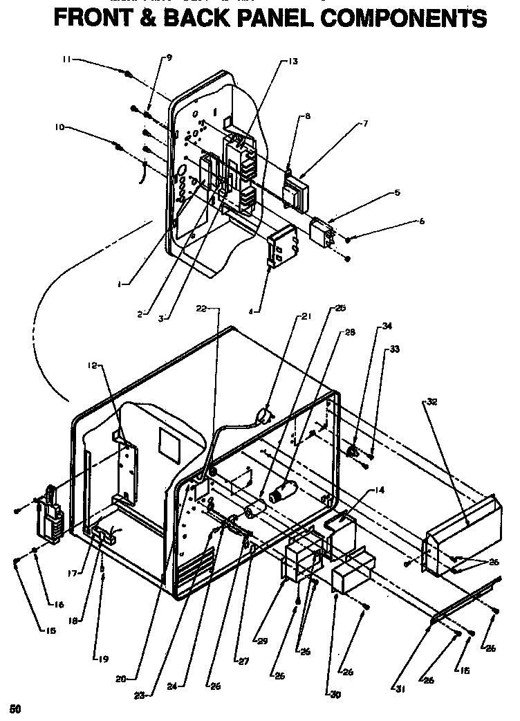 Front & back panel components