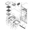 Amana TR525SL-P1182801WL cabinet shelving diagram