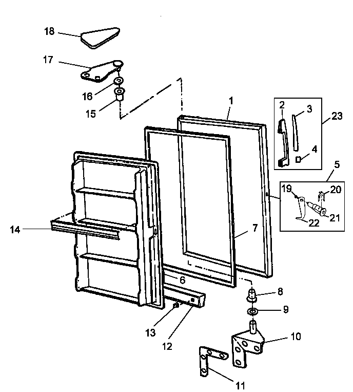 Freezer door