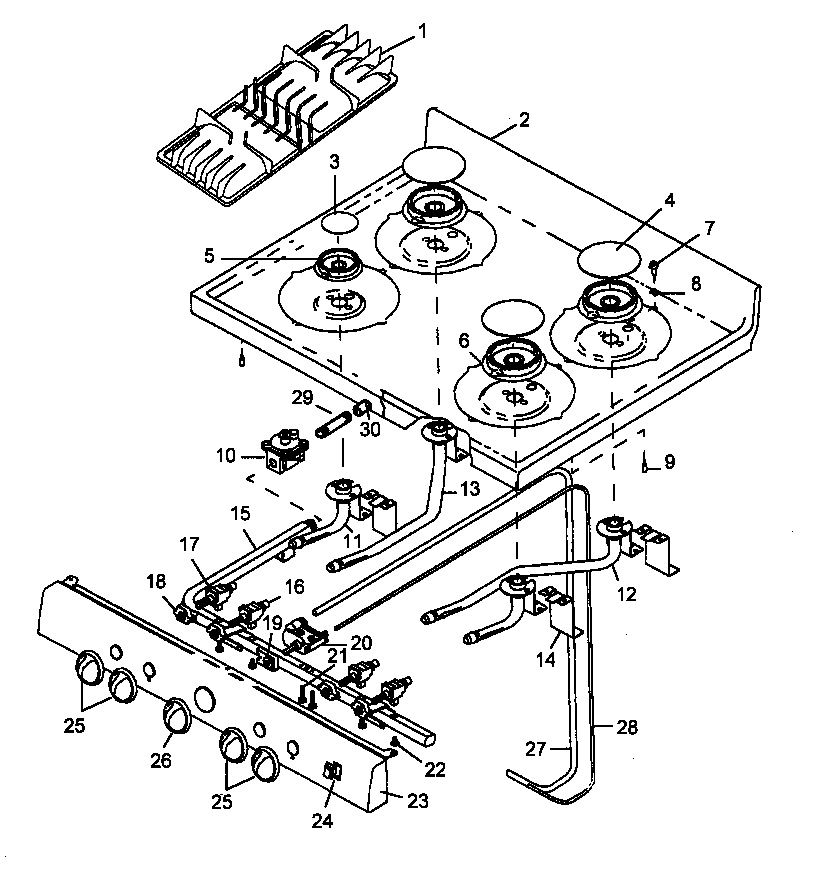 SEALED TOP BURNER-SEE NOTE (AGC585E/P1142922N) (AGC585E/P1142925N) (AGC585E/P1143082N) (AGC585WW/P1142922N) (AGC585WW/P1142925N) (AGC585WW/P1143082N) (AGM585E/P1142921N) (AGM585E/P1142926N) (AGM585E/P1143083N) (AGM585WW/P1142921N) (AGM585WW/P1142926N) (AG