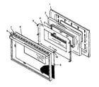 Amana AGM585LL/P1143113N oven door assembly diagram