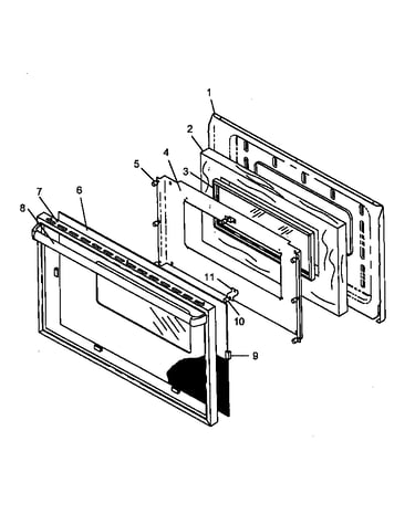 Oven door assembly