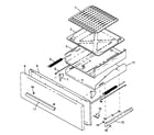 Amana SNP26AH0/P1143160N broiler drawer assembly diagram