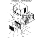 Amana 12C5W/P1118121R outer case & front assembly diagram