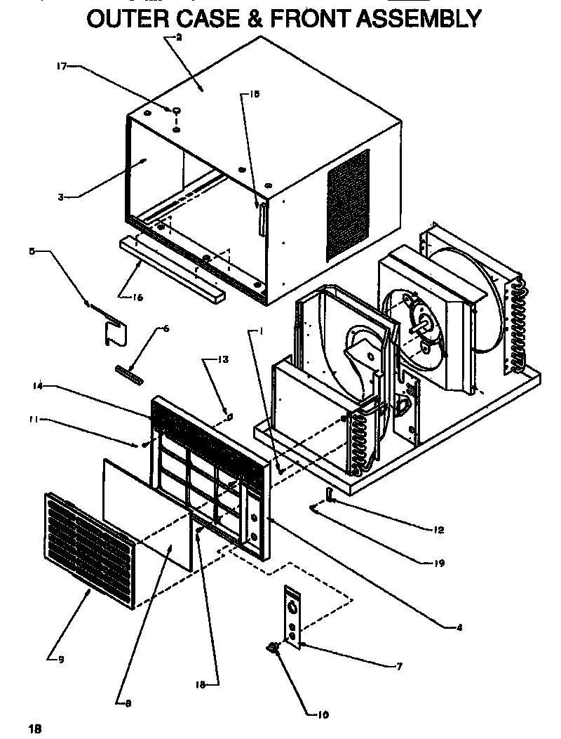 Outer case & front assembly