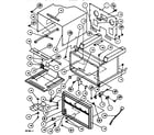Amana RC514SE/P1140801M oven cavity assembly diagram