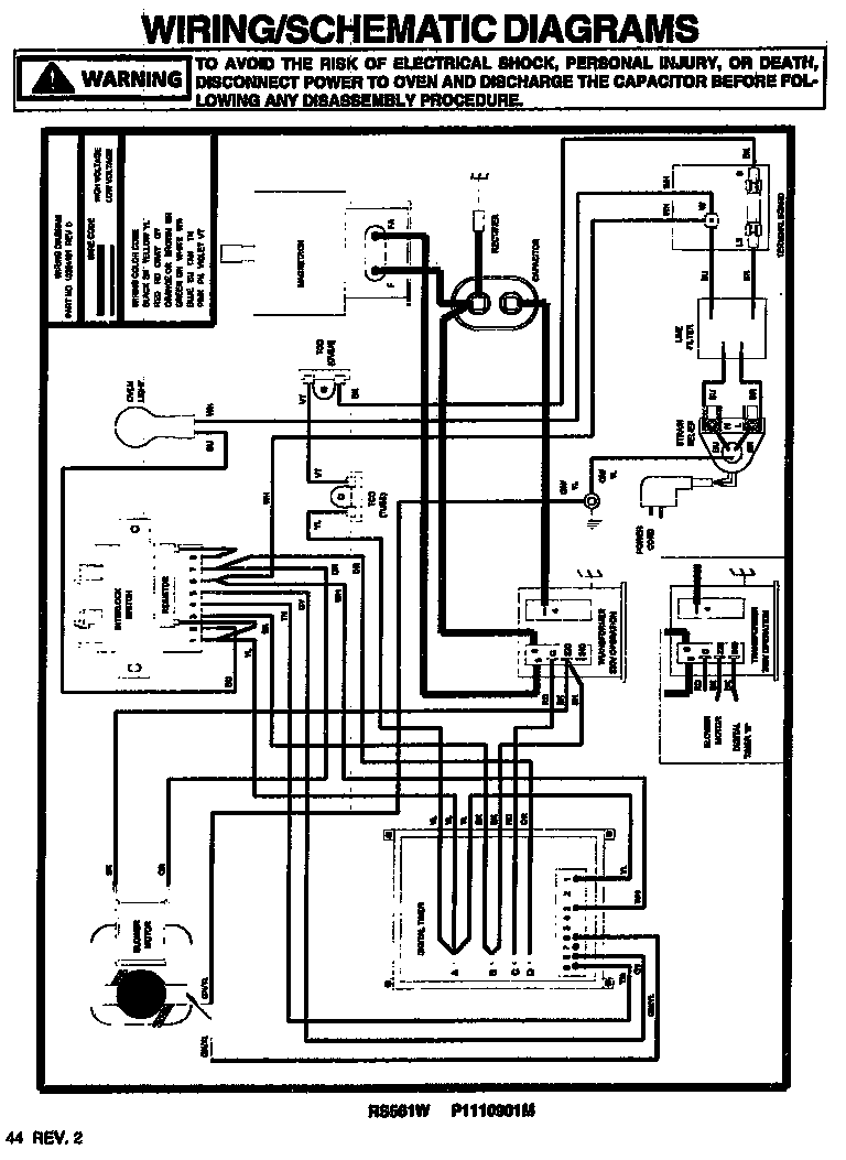 WIRING/SCHEMATIC DIAGRAM (RS561W/P1110901M)